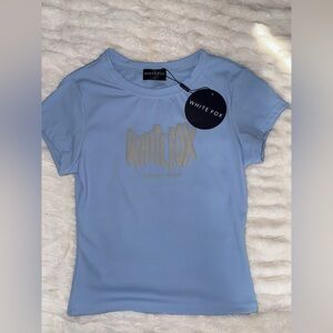 White Fox Blue T-Shirt